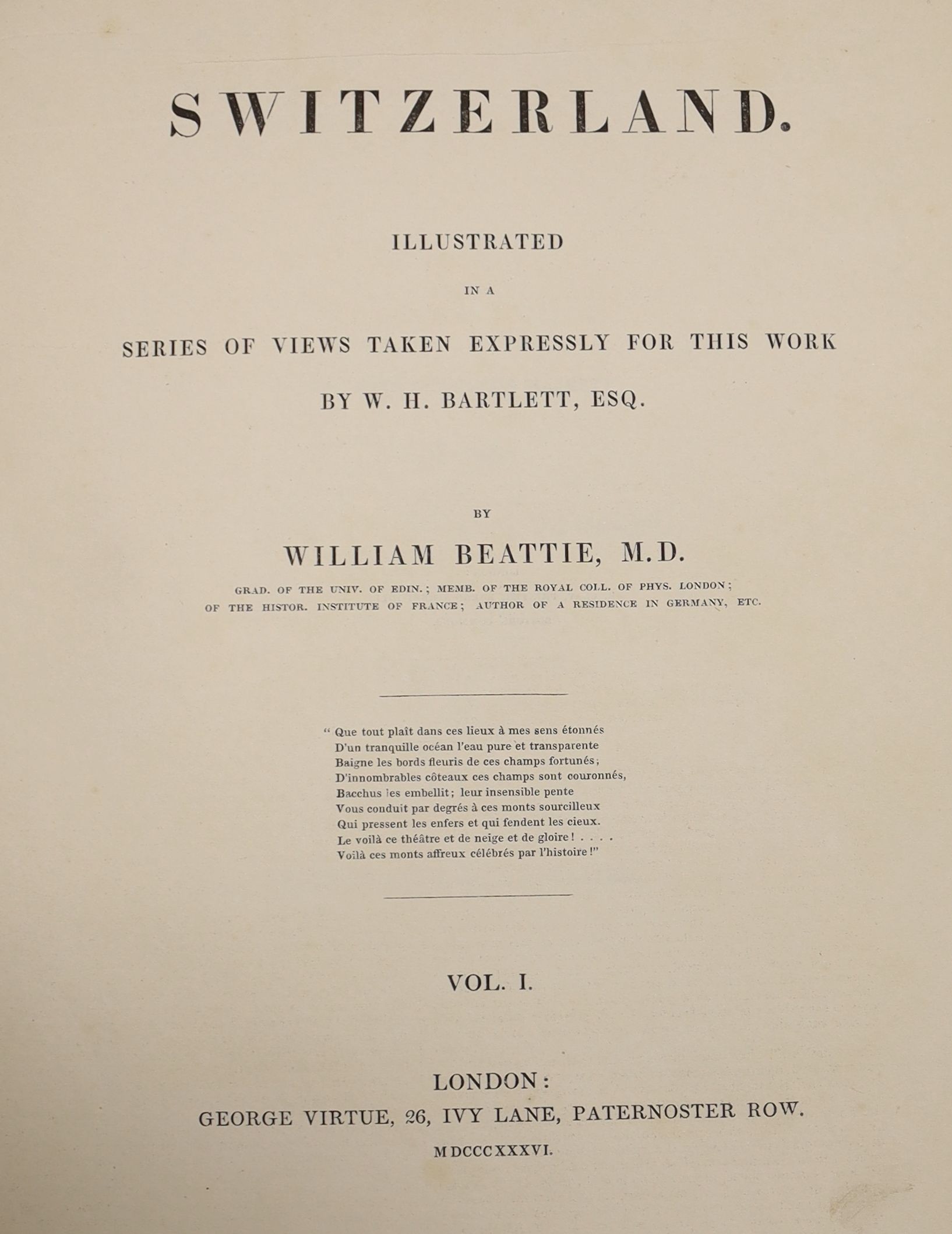 Beattie (William), Switzerland Illustrated